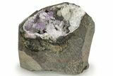 Amethyst and Chabazite Crystals in Basalt - India #220108-1